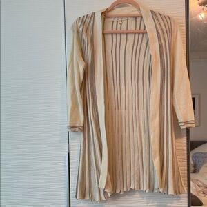 Anthropologie Knitted & Knotted Brand Elegant Cream Knit Women's Sweater